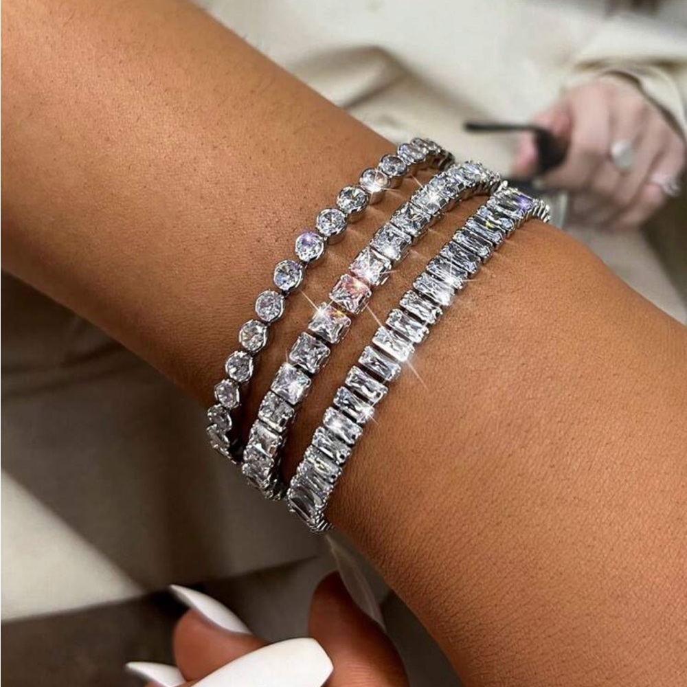 3pc. Water Drop Rhinestone Bracelet ❤️